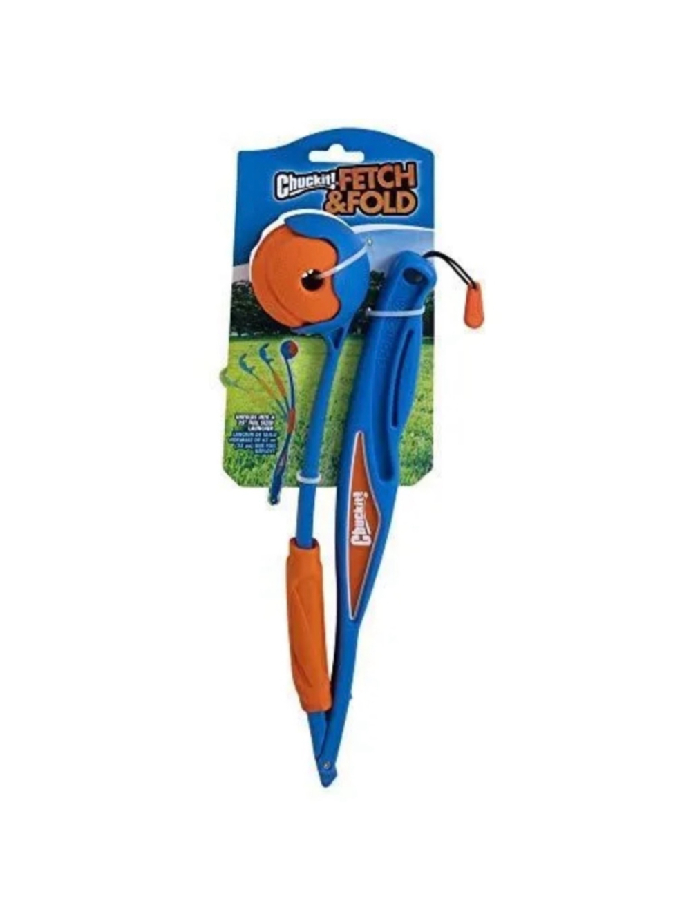 Chuckit! Dog Toy Fetch & Fold Launcher One Size Blue and Orange